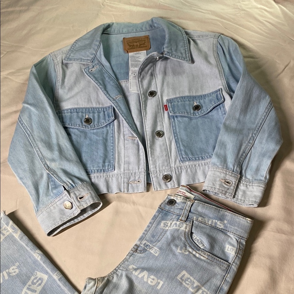 Levi's Light Wash Denim Jacket and Jeans Set